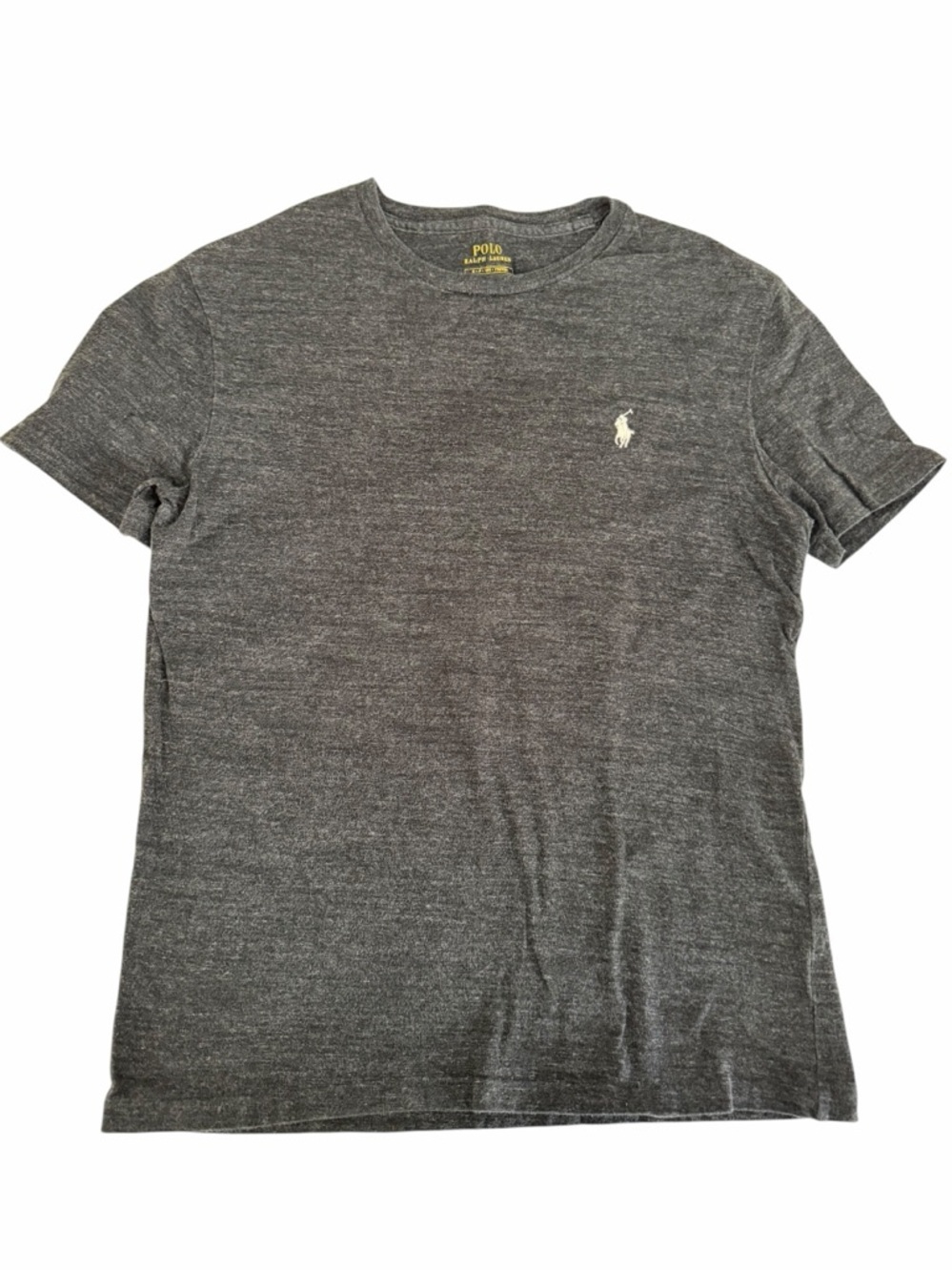 POLO RALPH LAUREN Gray Classic Pony Logo Crewneck T-Shirt Casual Essential size - Picture 2 of 7